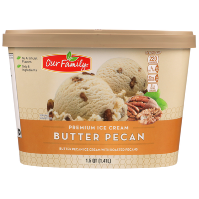 Our Family Ice Cream - Butter Pecan 1.5qt