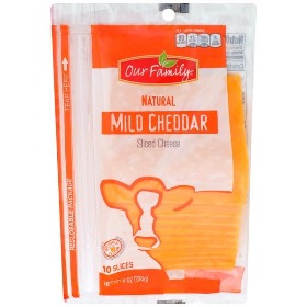 Our Family Cheese Sliced Mild Cheddar  8oz