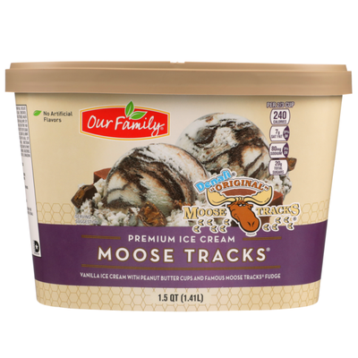 Our Family Moose Tracks Ice Cream 1.5qt