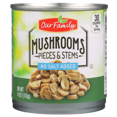 Our Family Mushrooms Pieces & Stems