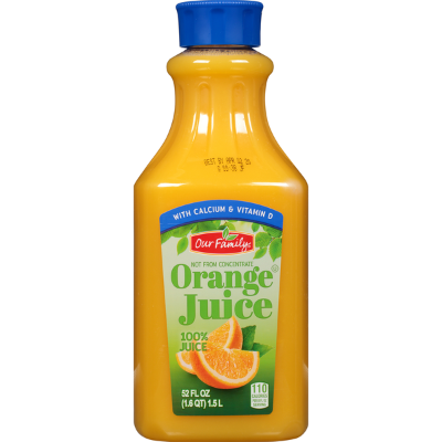 Our Family Orange Juice NotFromConcentrate w/Calcium & Vit D 52oz