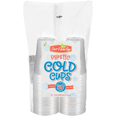 Our Family Plastic Cold Cups 9oz 50ct