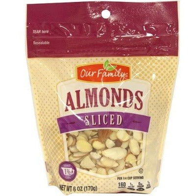 Our Family Sliced Almonds 6 oz