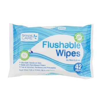 PC Flushable Wipes PDQ 42ct