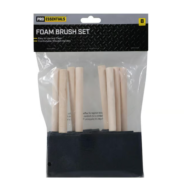 Pro Essentials Foam Brush Set 8 pack