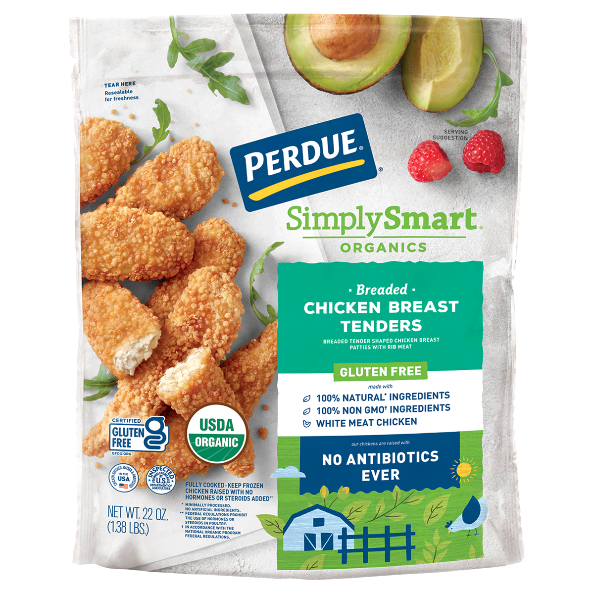 Perdue Organic GF Chicken Breast Tenders 22 oz.