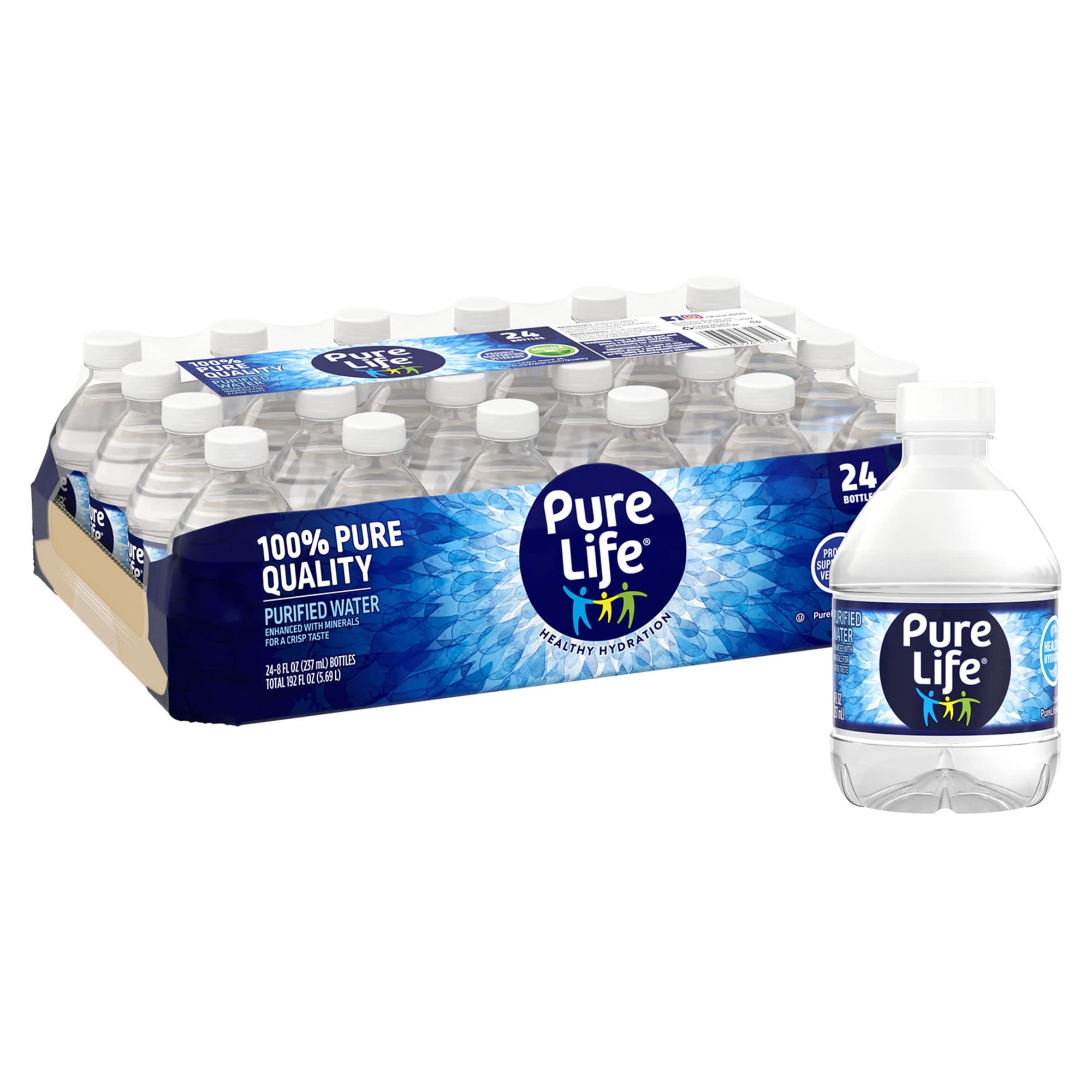 Pure Life Purified Bottled Water 8oz 24pk