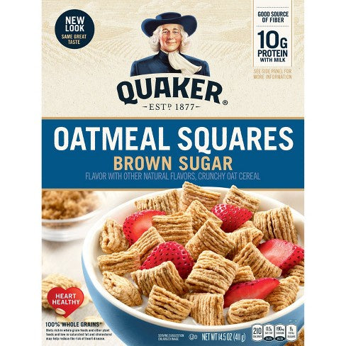 Quaker Brown Sugar Oat Squares 14.5oz