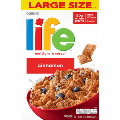 Quaker Life Cinnamon Cereal 18 oz