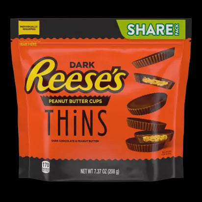 Reese's Peanut Butter Cups Dark Chocolate Thins 7.37oz