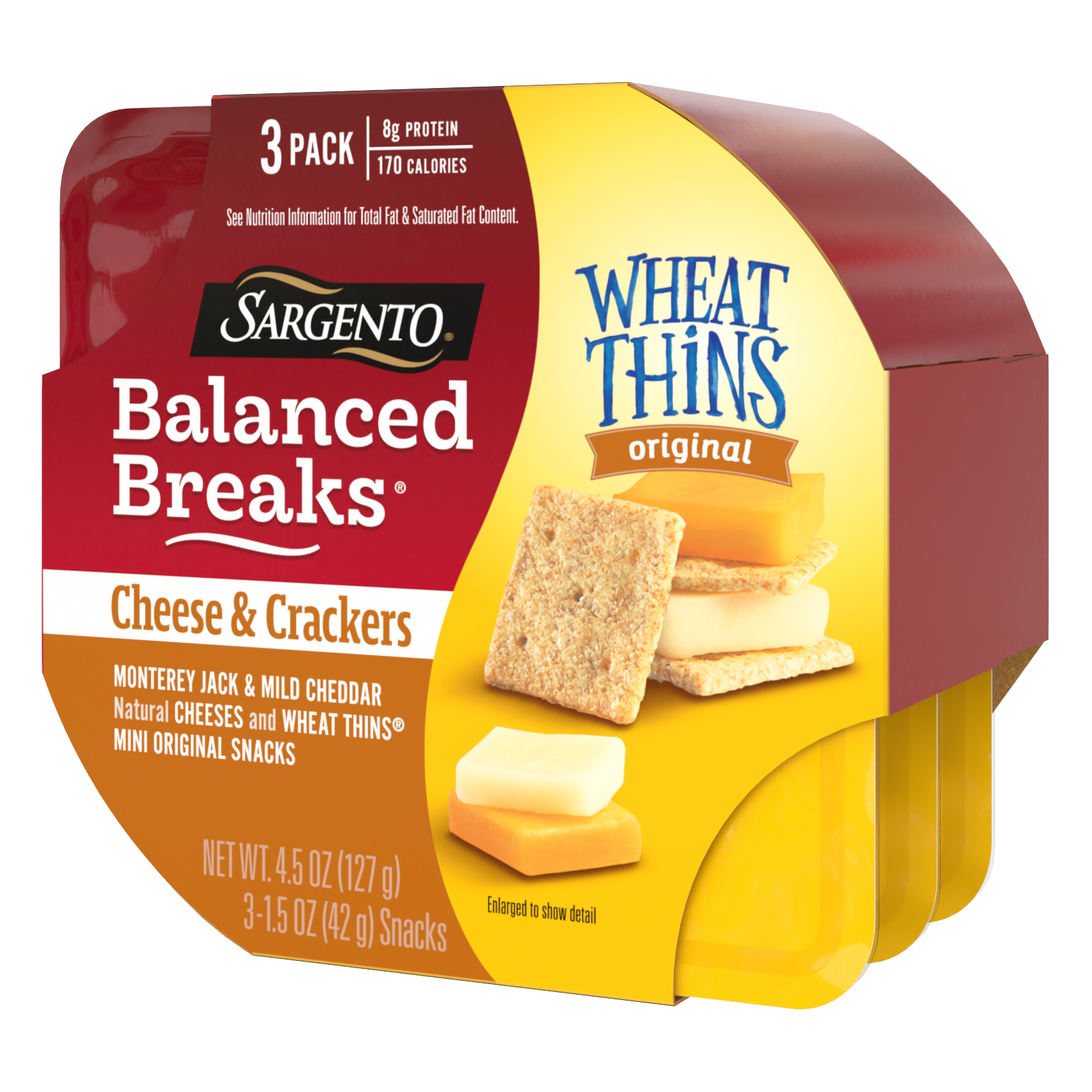 Sargento Balanced Breaks Mild Cheese & Wheat Thins 3pk