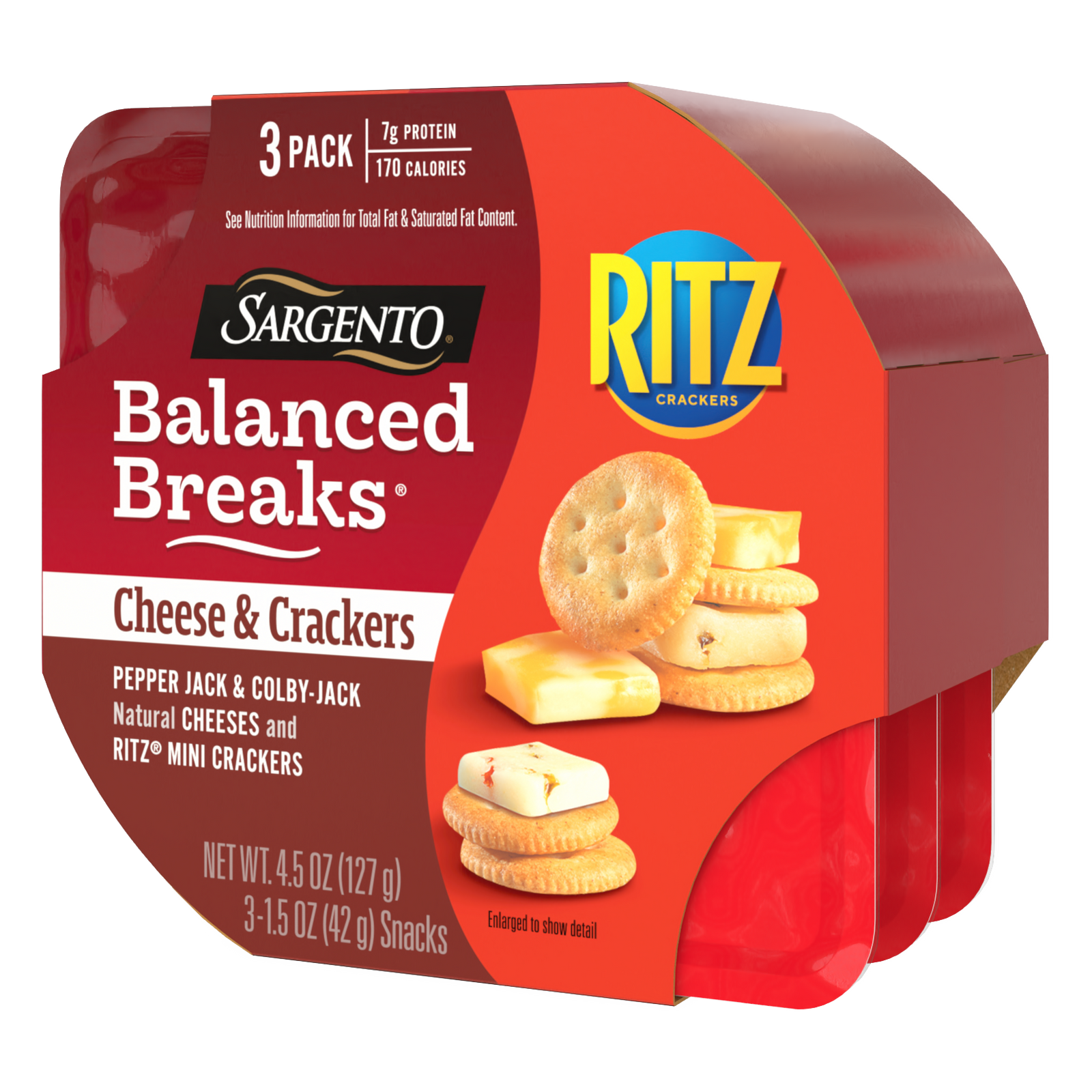 Sargento Balanced Breaks Pepper Jack Cheese & Ritz Crackers 3pk