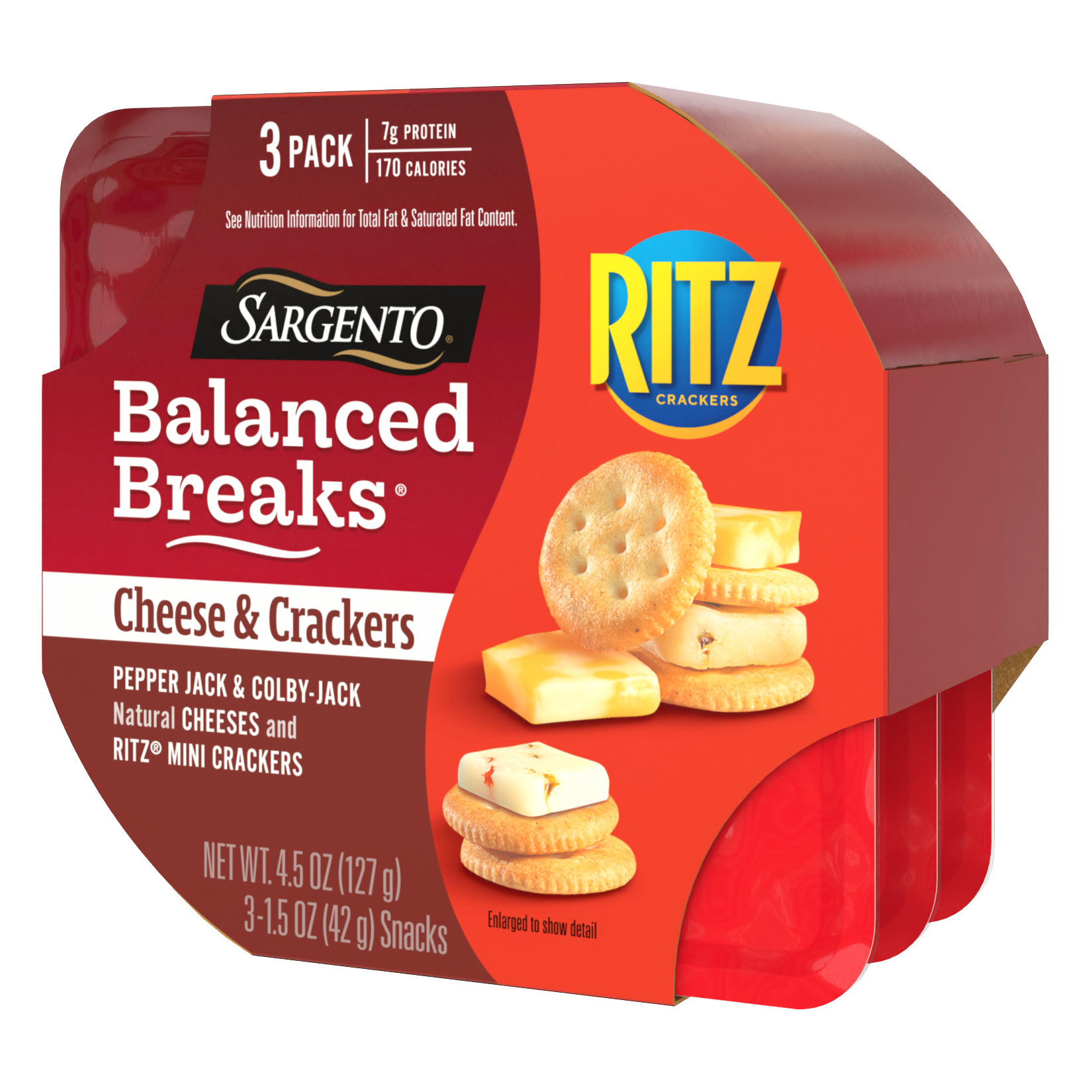 Sargento Balanced Breaks Pepper Jack Cheese & Ritz Crackers 3pk