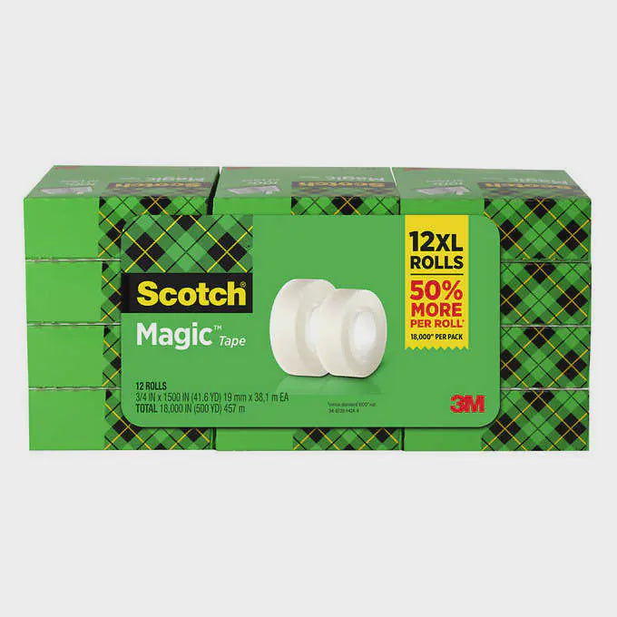 Scotch Magic Tape  12  XL rolls