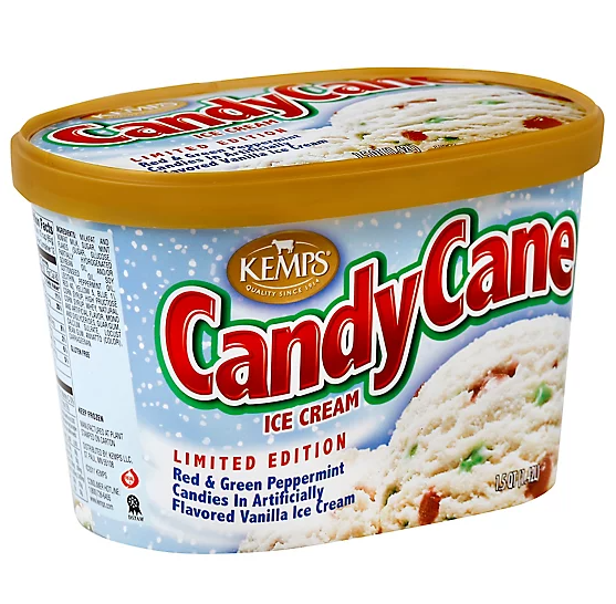 Kemps Candy Cane Ice Cream 1.5qt