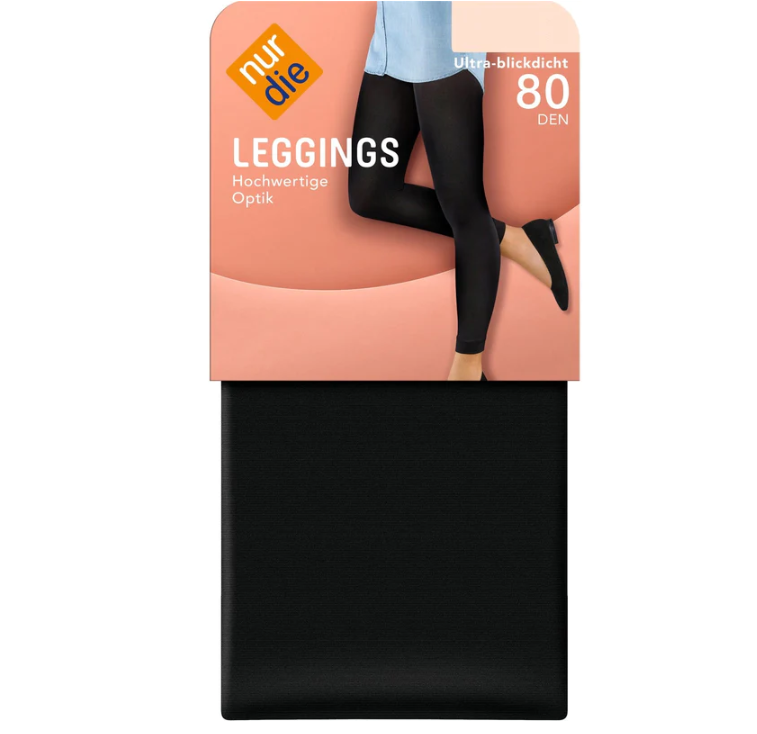 NurDie Leggings Black 80 Den Size XL 1 pr