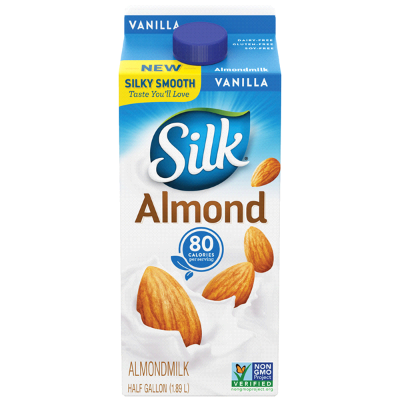 Silk Almond Milk Vanilla - 1/2 Gallon