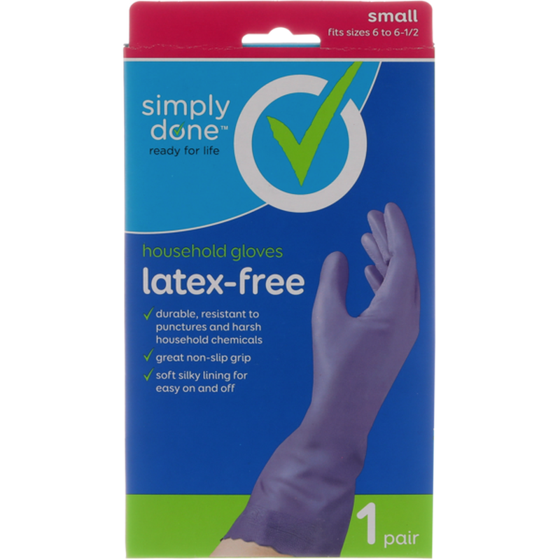 Simply Done Glove Latex Lined Reg Small 1pk