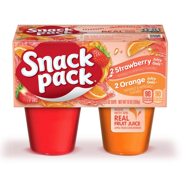 Snack Pack Strawberry/Orange Variety 4pk