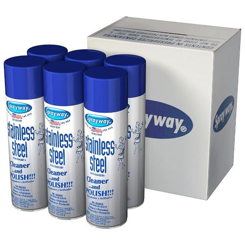 Case of 6 Sprayway Stainless Steel Cleaner 15 oz