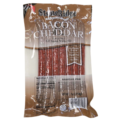 Stone Ridge Bacon Cheddar Pork & Beef Snack Sticks 7oz