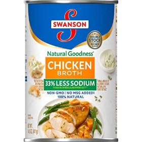 Swanson Chicken Broth 33% Less Sodium 14.5oz