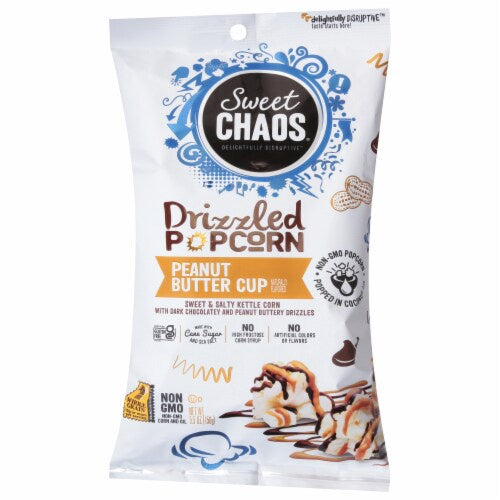 Sweet Chaos Peanut Butter Cup Drizzled Popcorn 5.5oz