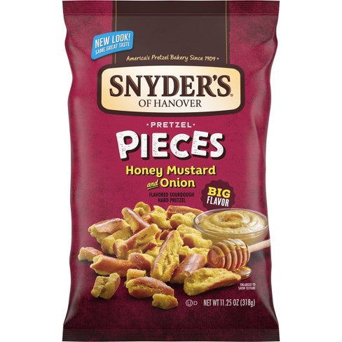 Snyders Of Hanover Pretzel Pieces  Honey Mustard & Onion 11.25 oz.