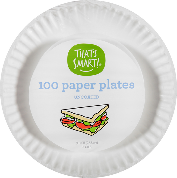 That's Smart 9" Paper Plates 100ct