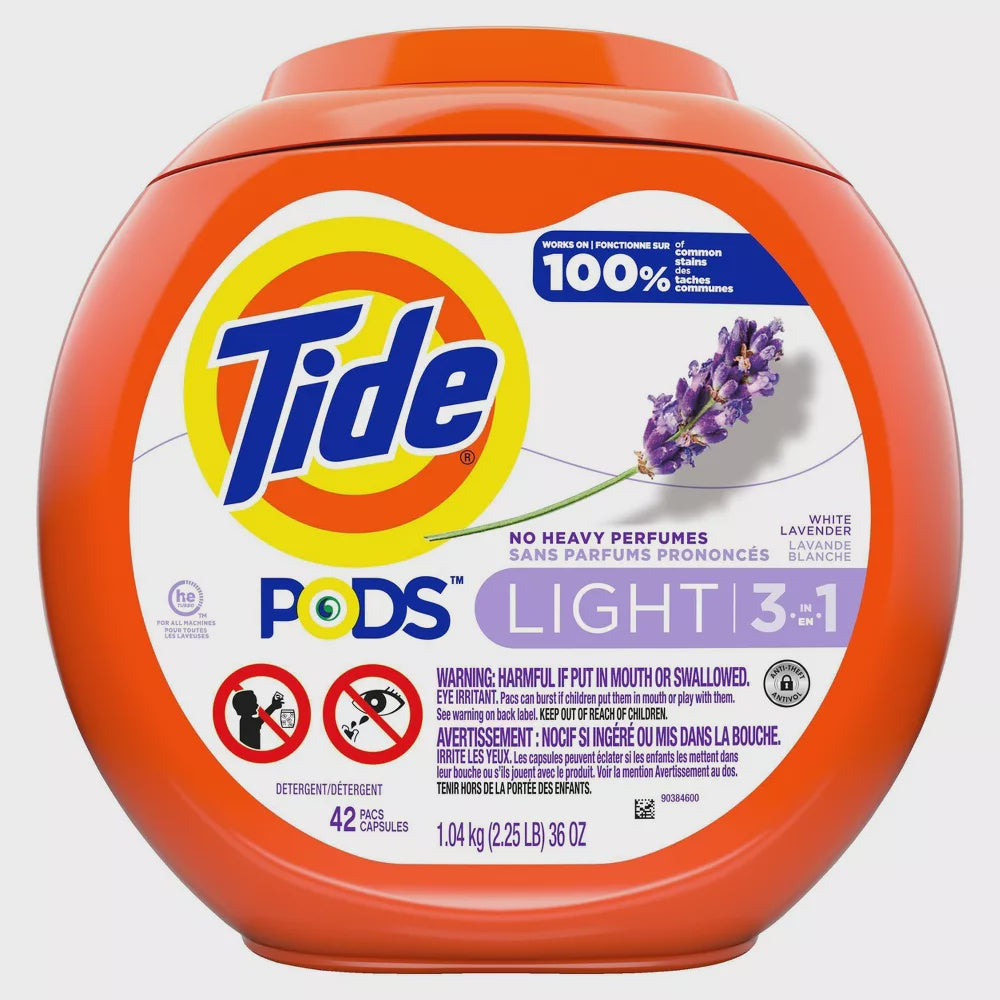Tide Pods Light White Lavender 42ct