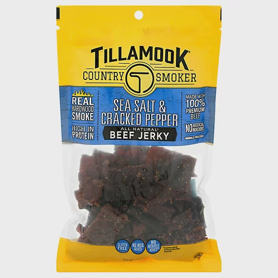 Tillamook Beef Jerky Sea Salt & Cracker Pepper 10oz