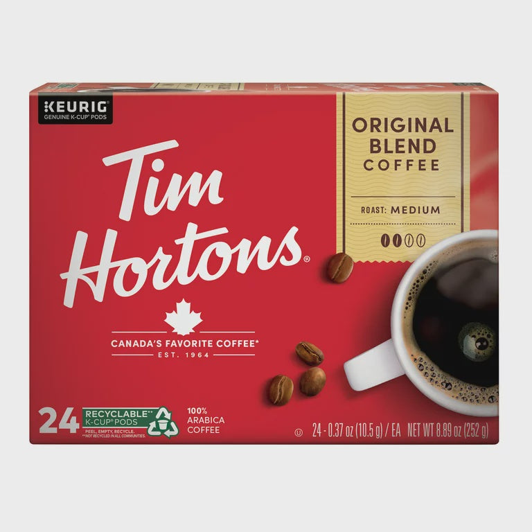 Tim Hortons Original Blend Coffee K Cups 24pk