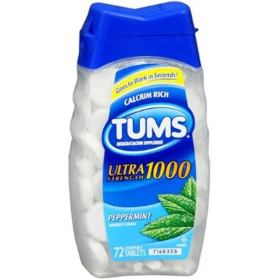 Tums Peppermint Ultra Strength 72 tablets