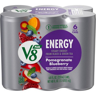 V8 Fusion + Energy Pomegranate Blueberry 6pk