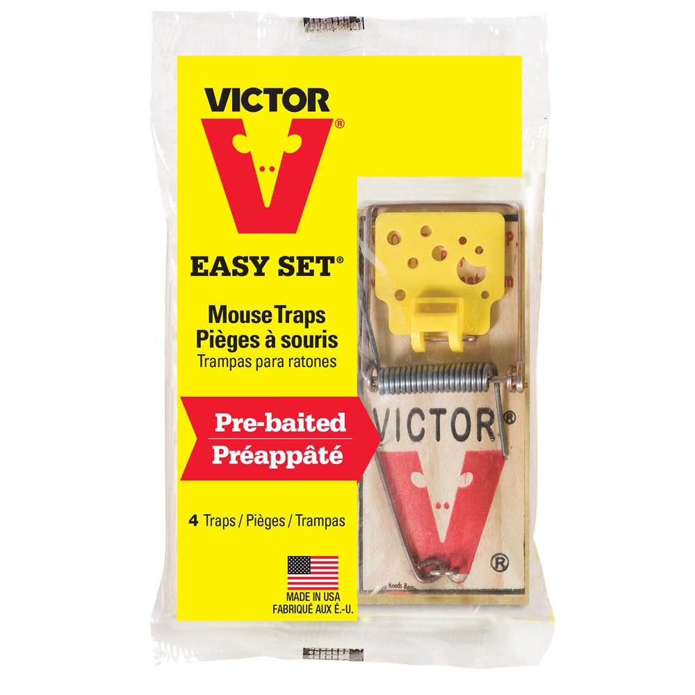 Victor Easy Set Mouse Trap 4pk