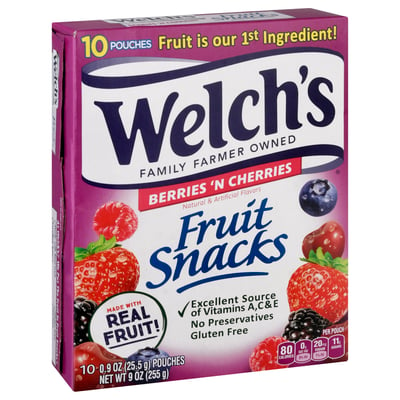 Welch's Berries N' Cherries Fruit Snacks 10pk