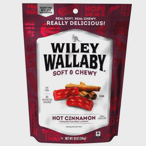 Wiley Wallaby Hot Cinnamon Liqorice 10oz