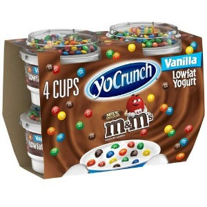 YoCrunch Vanilla Lowfat Yogurt Milk Chocolate M&M's 4ct