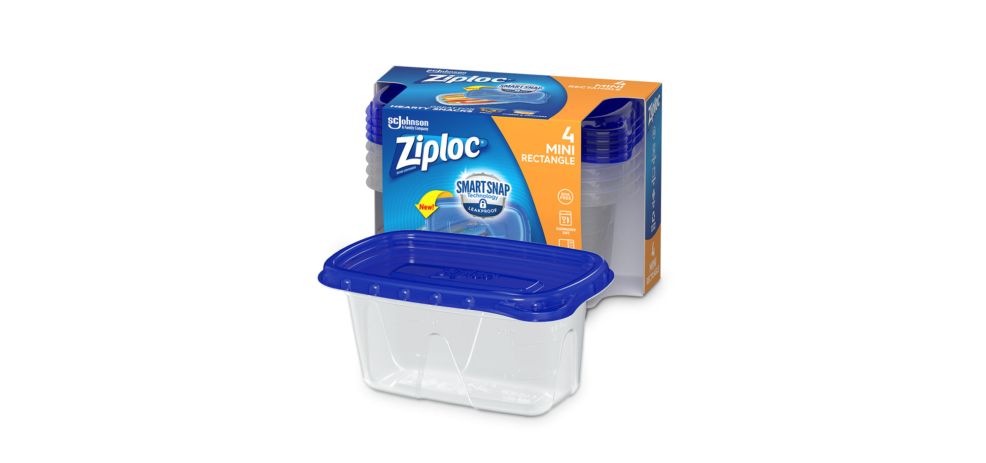 Ziploc Mini Rectangle Container 4ct