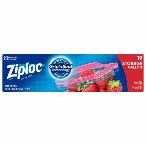 Ziploc Storage Gallon Bags 19ct