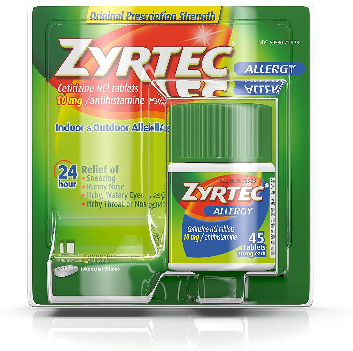 Zyrtec Allergy 10MG Tablets 45ct