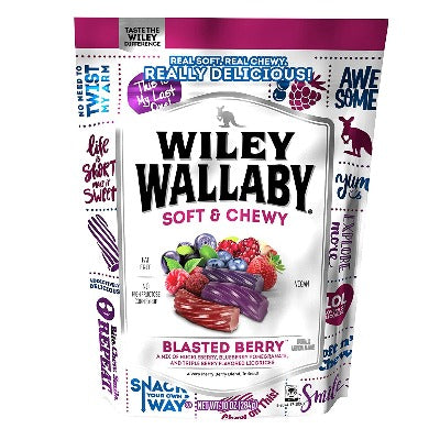 Wiley Wallaby Soft & Chewy Blasted Berry Licorice 10 oz.