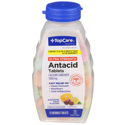 Top Care Antacid Ultra Fruit Tablets 72ct
