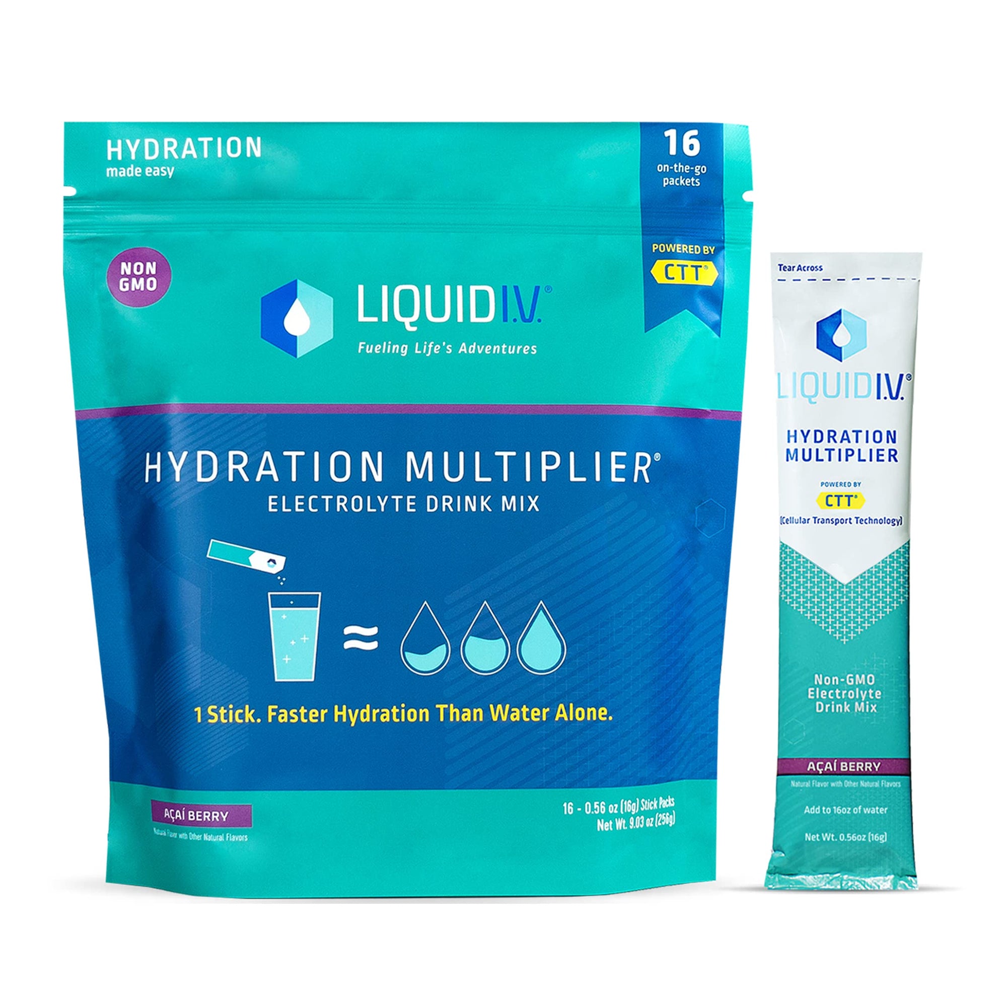 Liquid IV Hydration Powder Sticks 16ct - Acai Berry