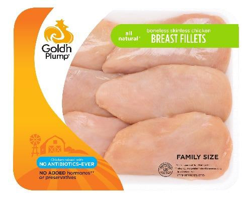 Chicken, Gold N Plump Chicken Breast Fillets $4.59/lb