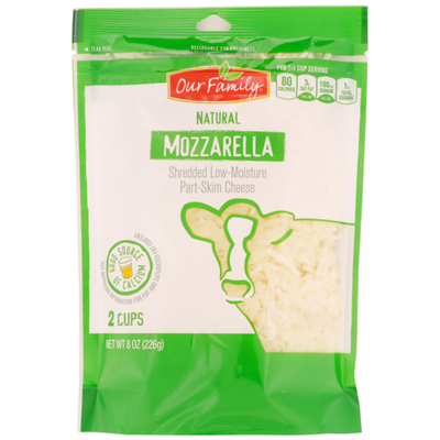 Our Family Cheese Shredded Mozzarella  8oz
