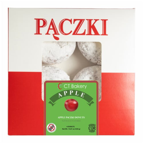 CT Bakery Apple Filled Paczki Donuts 4 ct