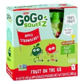 GoGo Squeeze Apple Strawberry Applesauce Pouches 4ct