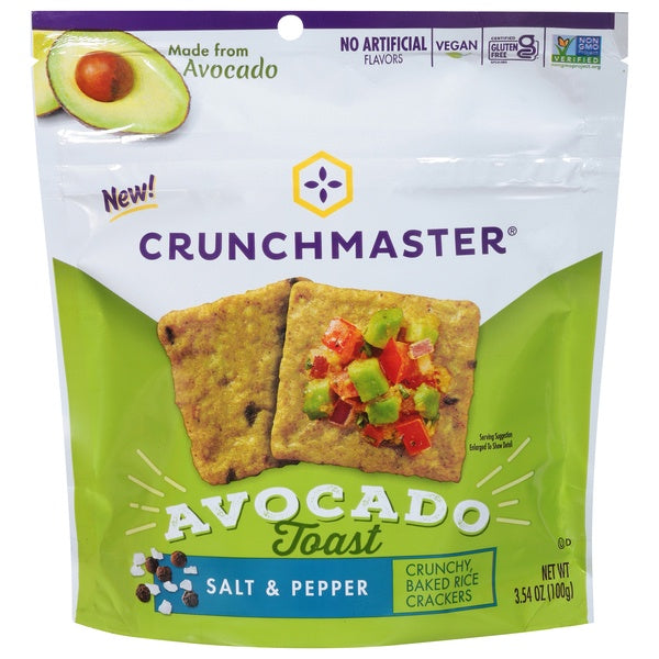 Crunchmaster Avocado Toast Salt & Pepper Crackers 3.5oz