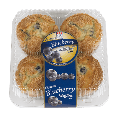 Cafe Valley Gourmet Blueberry Muffins 4ct